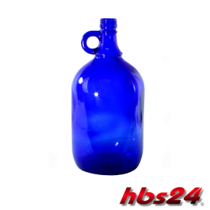 Glasballon Henkelflasche blau 2 Liter- 9 Stück - hbs24